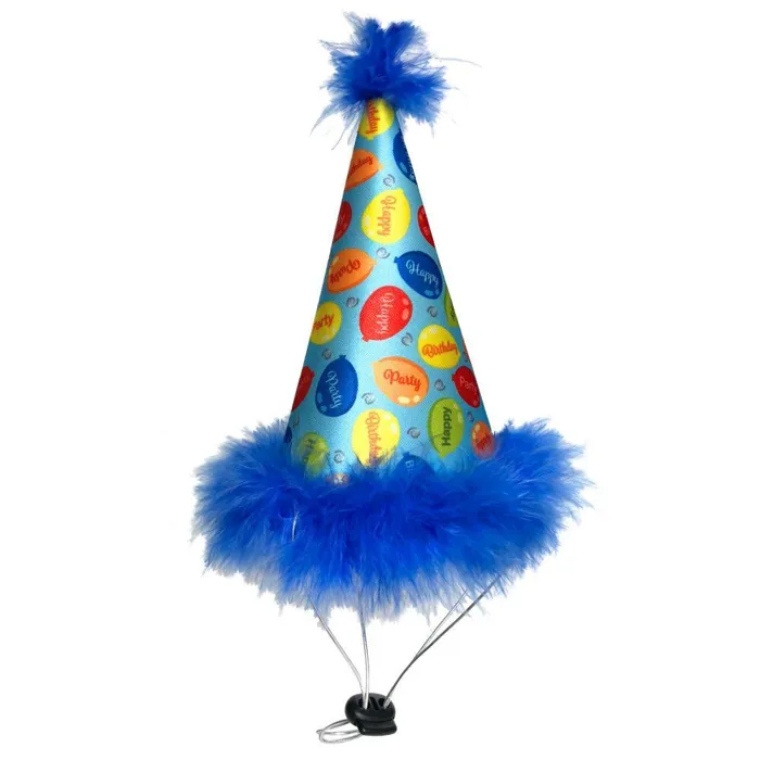 H&k Party Hat Party Time Blue Sm