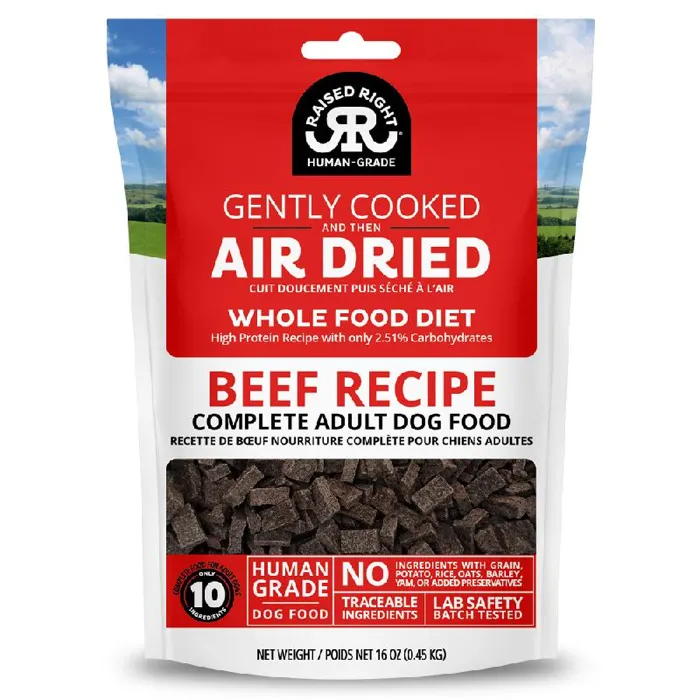 Raised Right Dog Air Dried Beef 16 Oz