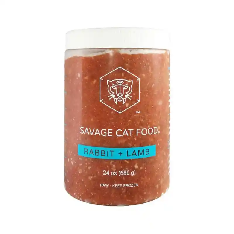 Savage Cat Rabbit Tub 24oz Frozen 6=cs