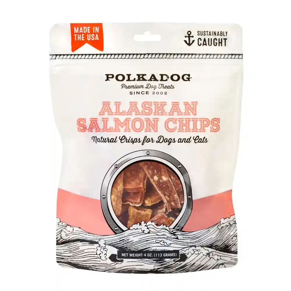 Alaskan Salmon Chip Dog Treats 4-oz