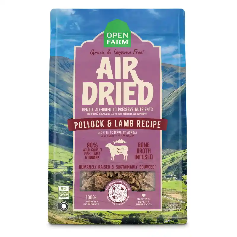 Open Farm Dog Pollock Lamb Air Dried 2lb 8=cs