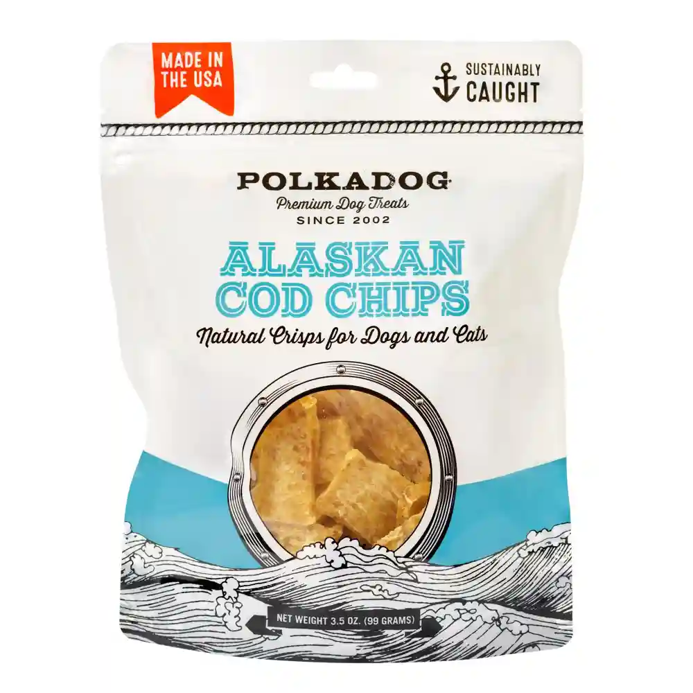 Alaskan Cod Chips – Gourmet Dog Treats 3.5-oz