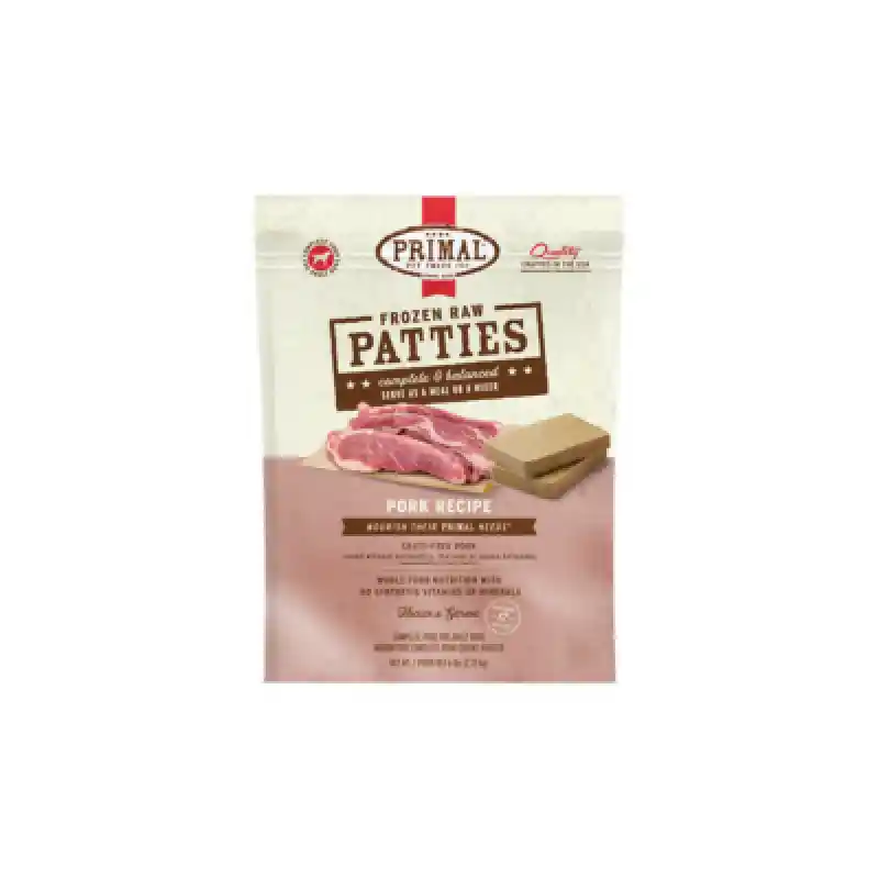 Raw Frozen Canine Pork Nuggets Dog Food 6-lb