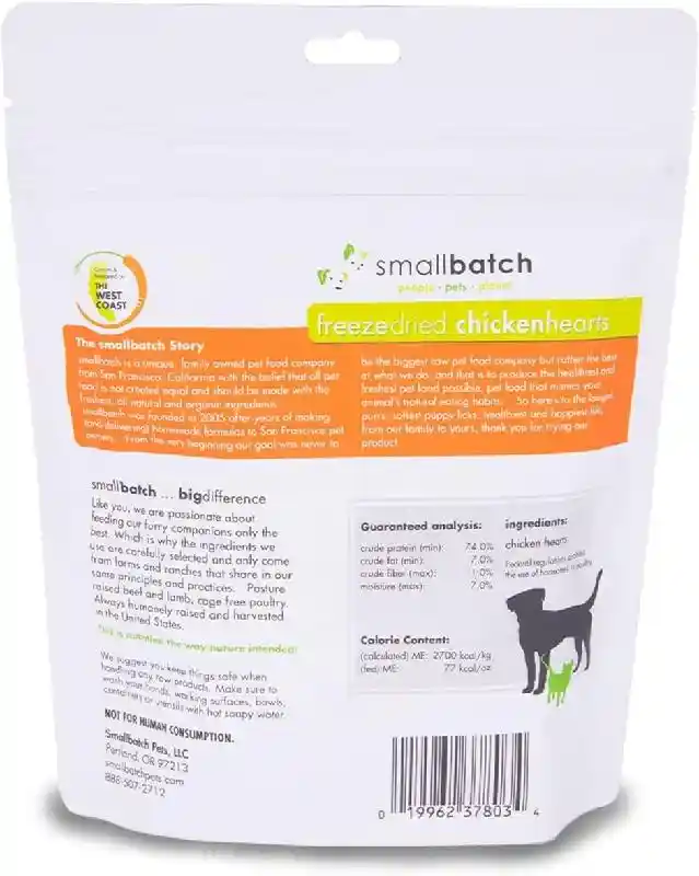 Smallbatch Freeze Dried Treats Ckn.hearts 3.5-oz