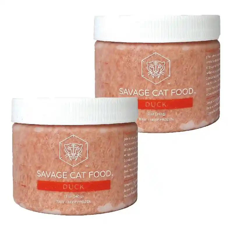 Savage Cat Duck Tub 12oz Frozen 12=cs