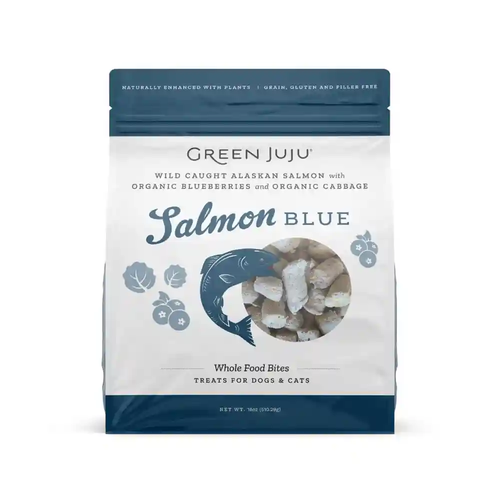 Green Juju Salmon Blue Frz-drd Whole Bites 18-oz