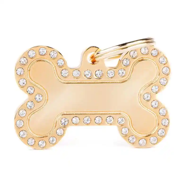 My Family Large Bone Gold With Crystals