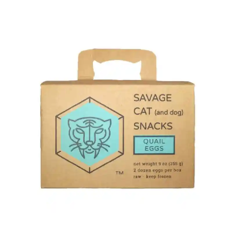 Savage Cat Quail Eggs Frozen Treat 24/cs 18cs=mc