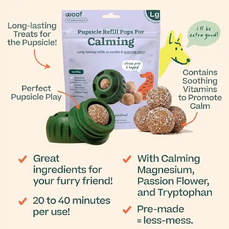 Woof Pops Beef Calming Xl 12oz
