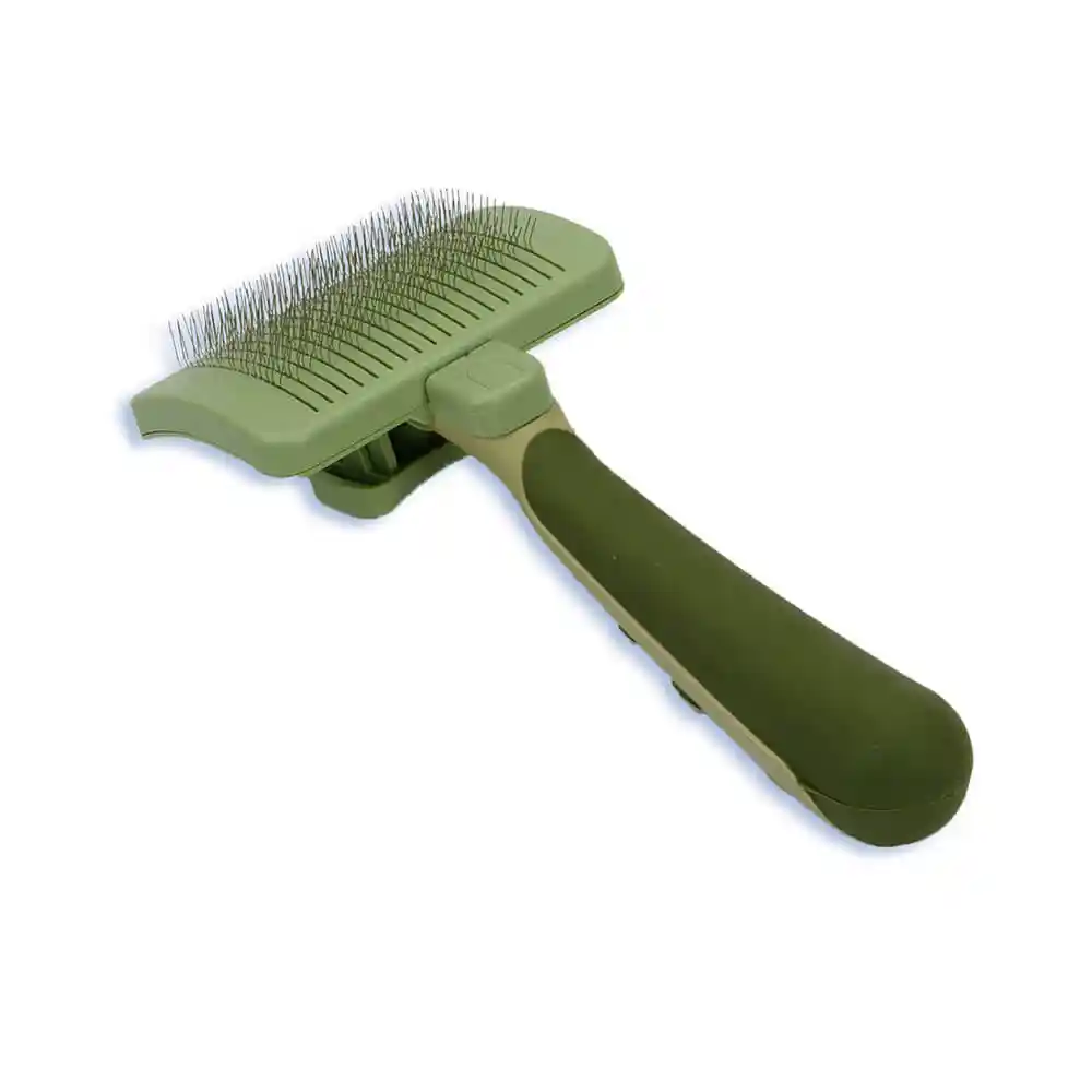 Dog Self Cleaning Slicker Brush - Lrg 8" L X 4.5"