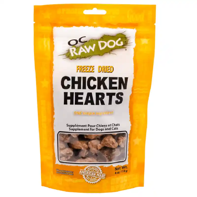 Oc Raw Freeze Dried Chicken Hearts 4-oz