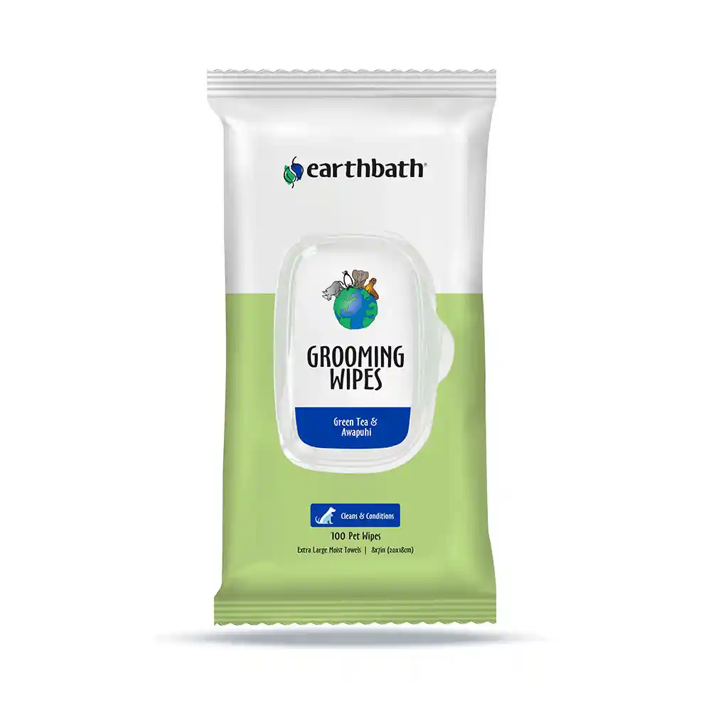 Earthbath Green Tea Awapuhi Grooming Wipes 100 Ct