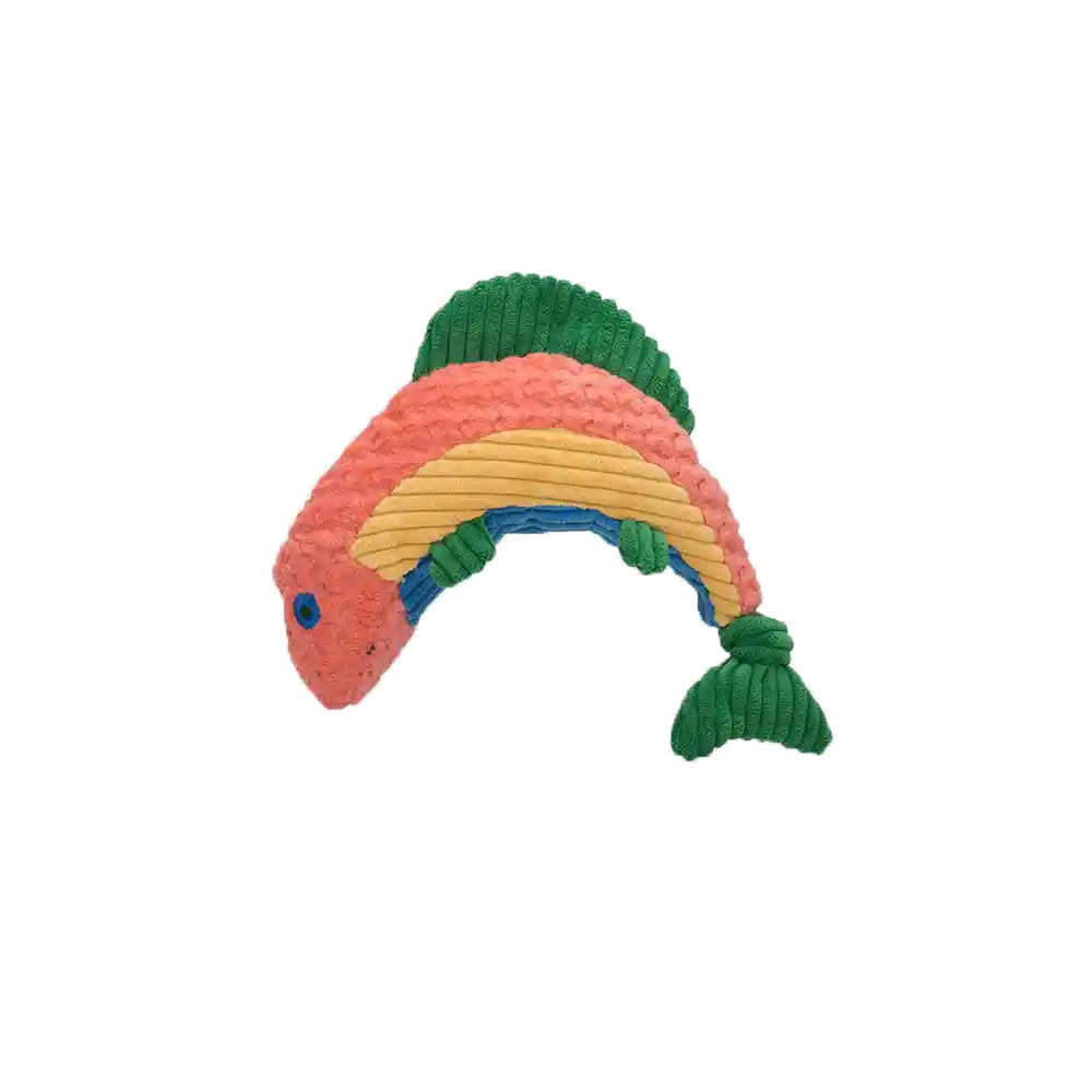 Huggle Hound Dog Knot Rainbow Trout Small