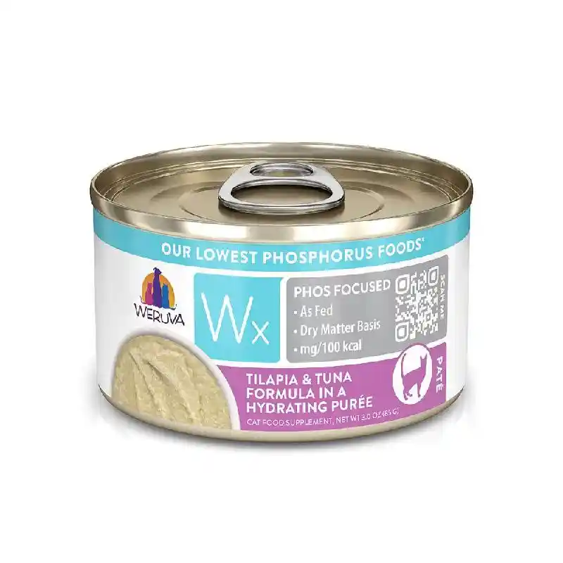 Weruva Cat Wx Low Phos Gf Tilapia/tuna Puree 3-oz