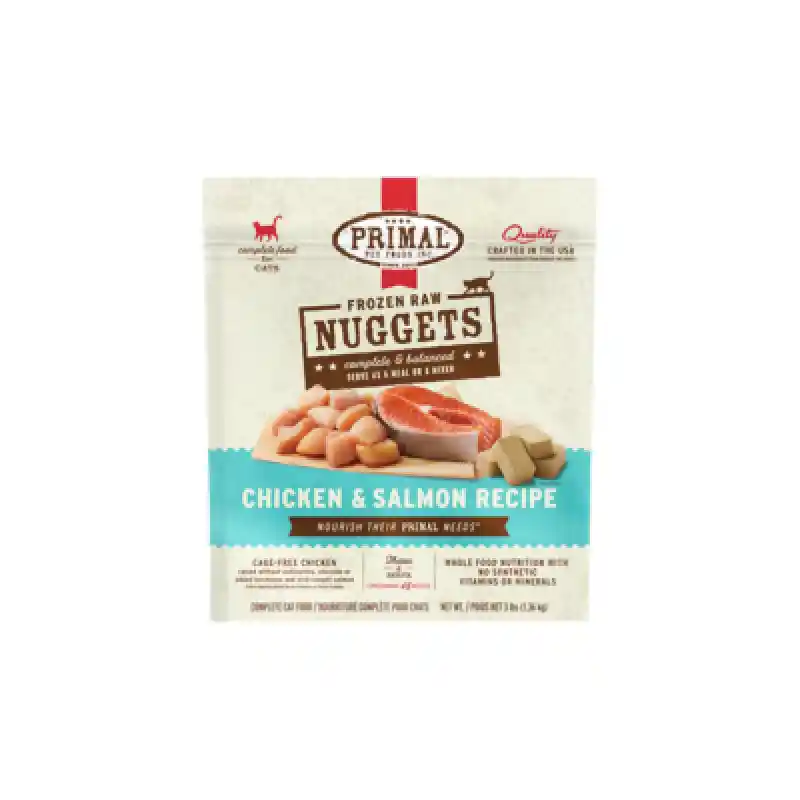 Raw Frozen Feline Chkn & Slmn Nuggets Cat 3-lb