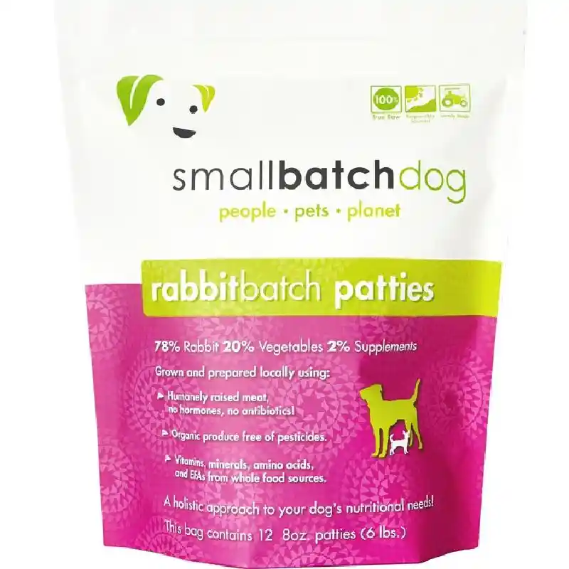 Small Batch Dog Frozen Patties Rabbit 6 Lb