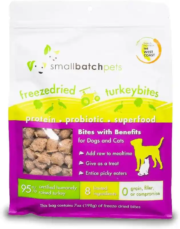 Small Batch Freeze Dried Turkey Small Bites 7 Oz