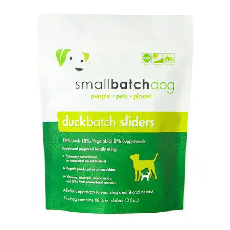 Small Batch Dog Frozen Sliders Duck 3 Lb