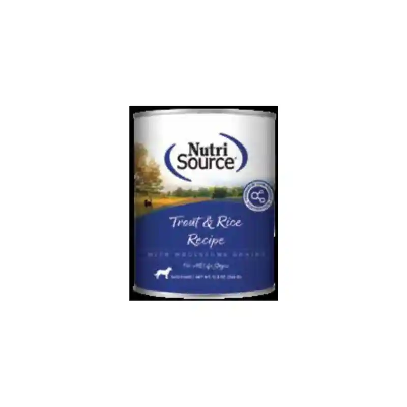 Nutrisource Dog Trout Rice Can 12.3oz 12/cs