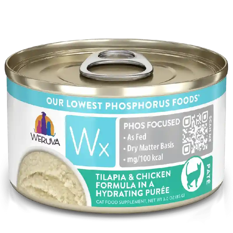 Weruva Cat Wx Low Phos Gf Tilapia/chkn Puree 3-oz