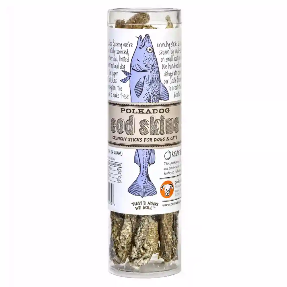 Tube – Cod Skin Dog Treats 4.7-oz