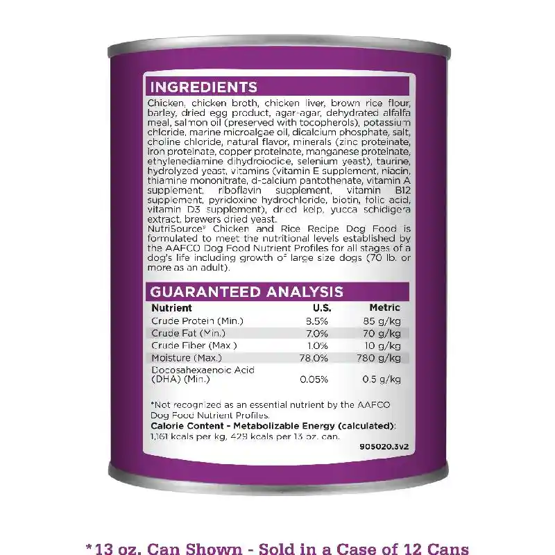 Nutrisource Puppy Chicken & Rice 12.3 Oz