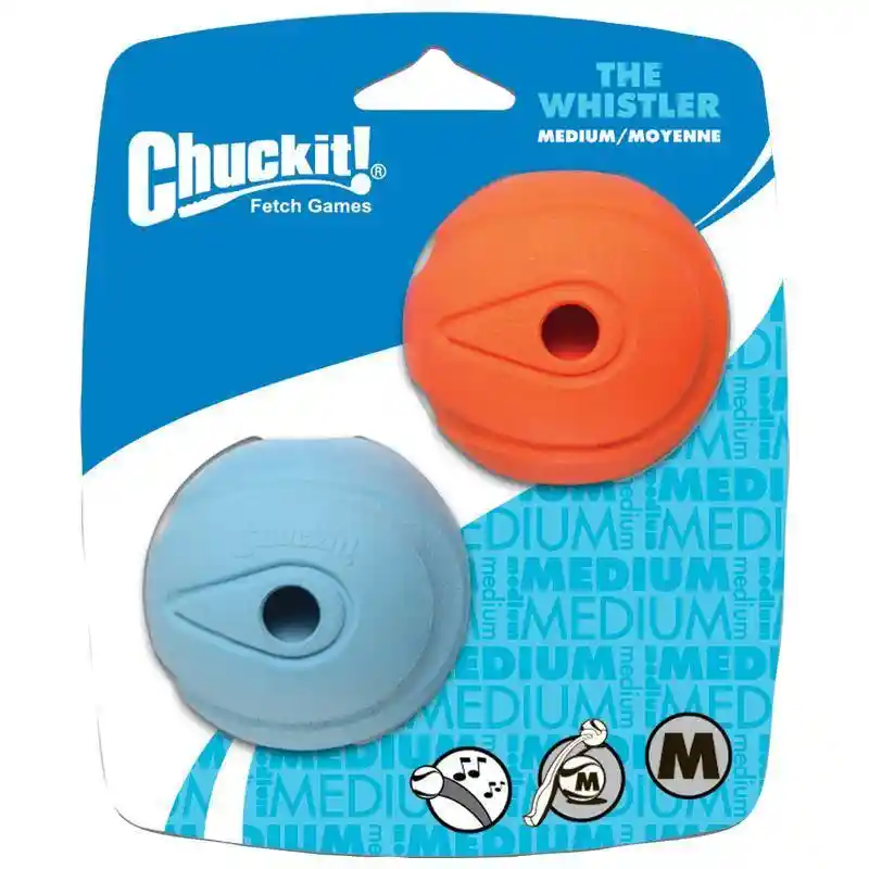 Canine Hardware Whistle Ball 2 Pack Medium