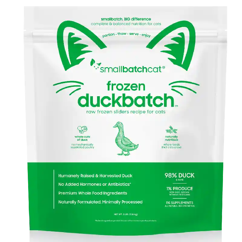 Small Batch Cat Frozen Duck Sliders 3-lb