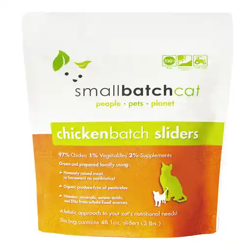 Small Batch Cat Frozen Sliders Chicken 3 Lb