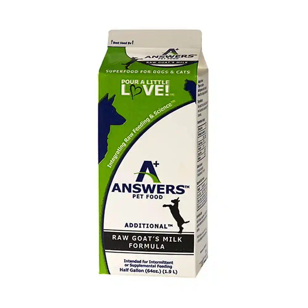 Answers Raw Goats Milk 1/2 Gallon