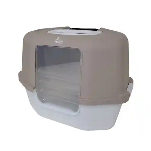 Space Saver Corner Hoodedcat Pan, Grey