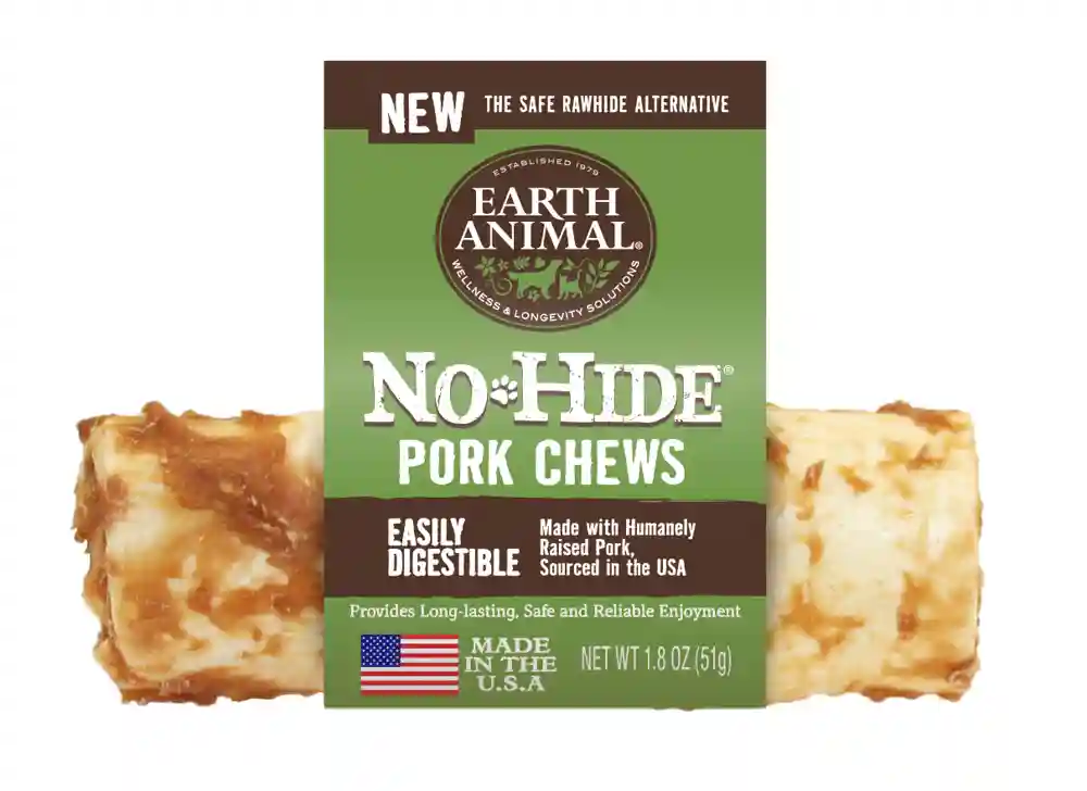 Earth Animal No Hide Pork Chews Bulk 4" 24pc