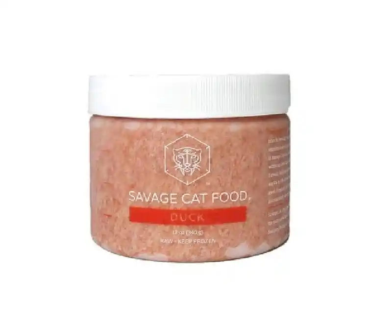 Savage Cat Duck Tub 12oz Frozen 12=cs