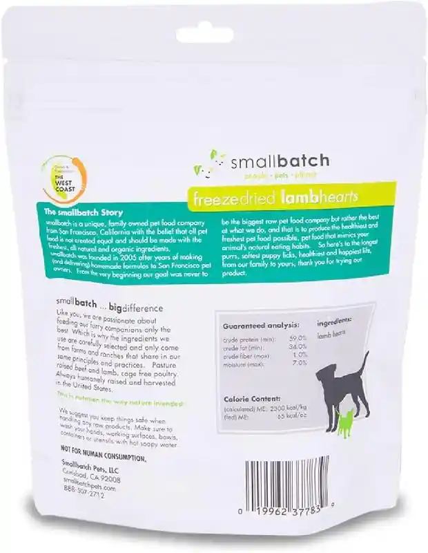 Small Batch Lamb Hearts Freeze Dried 3.5-oz