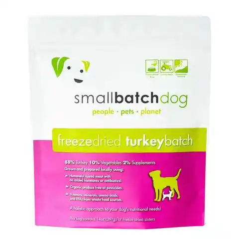 Small Batch Dog Freeze Dried Turkey Sliders 14 Oz