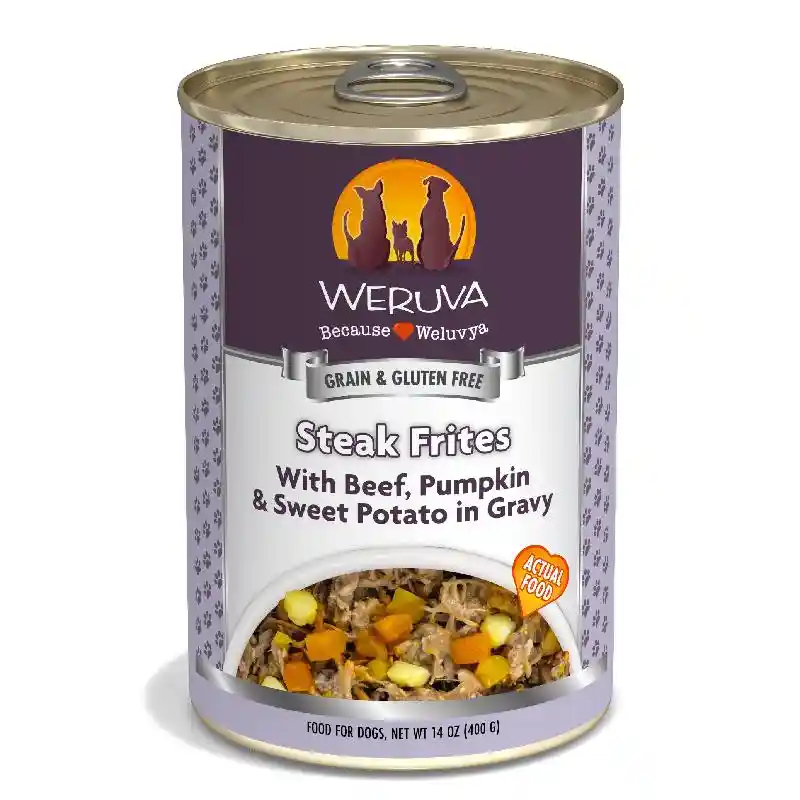 Weruva Dog Gf Steak Frites Shreds Can 14 Oz