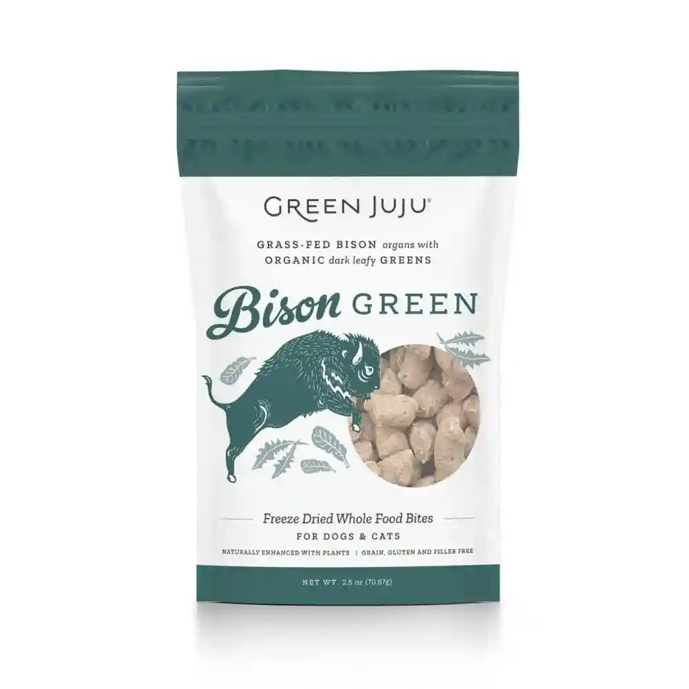 Green Juju Bison Green Frz-drd Food Bites 2.5-oz
