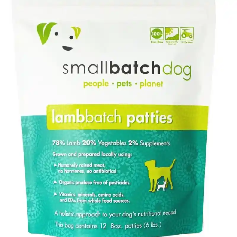 Smallbatch Dog Raw Frzn Lamb Patties 6-lb