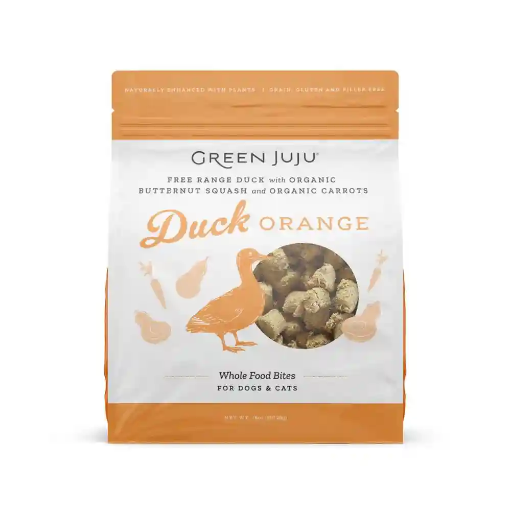 Green Juju Duck Orange Frz-drd Food Bites 18-oz