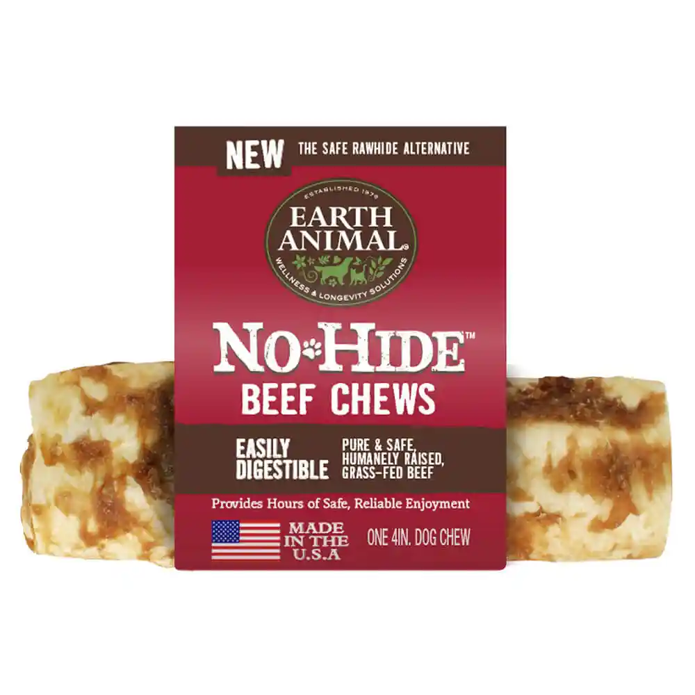 Earth No Hide Beef Chews 4-in 24-ct