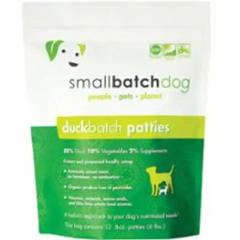 Smallbatch Dog Raw Frzn Duck Patties 6-lb
