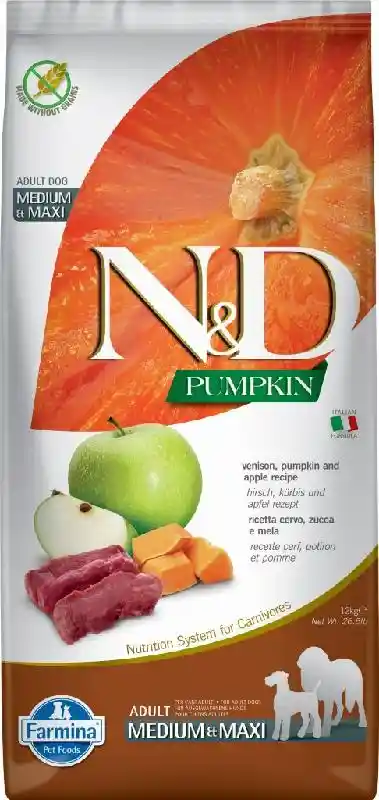 Farmina K9 N&d Ppkn Venison & Apple Ad Med/max 26.