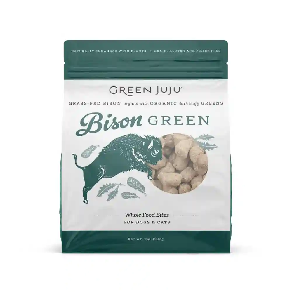 Green Juju Bison Green Frz-drd Food Bites 16-oz
