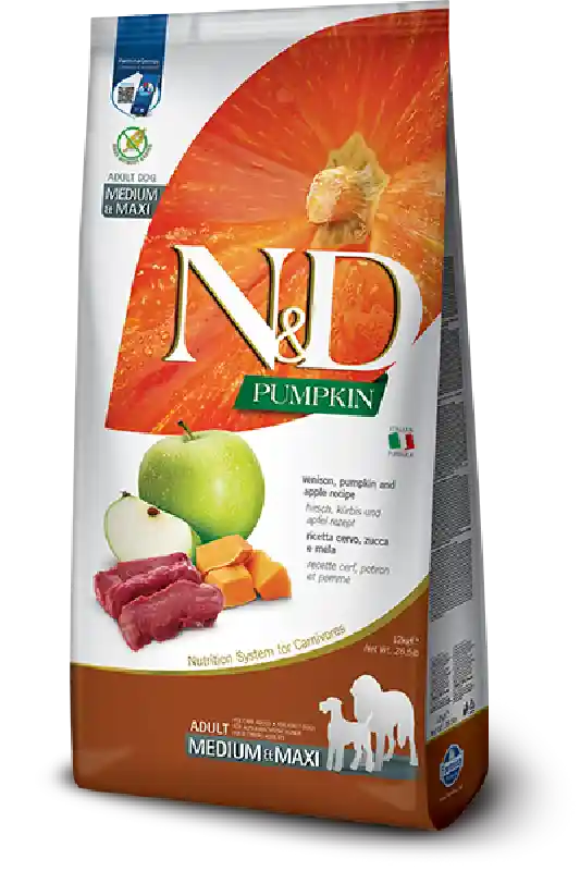 Farmina K9 N&d Ppkn Venison & Apple Ad Med/max 26.
