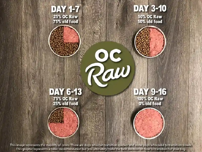 Oc Raw Dog Frozen Beef & Produce Patties 6 Lbs