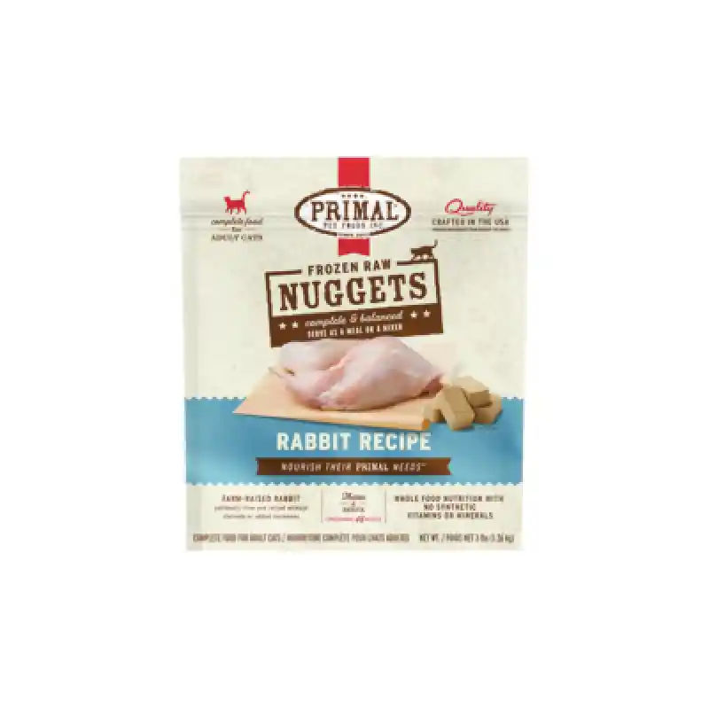 Primal Cat Raw Frozen Rabbit 3 Lb