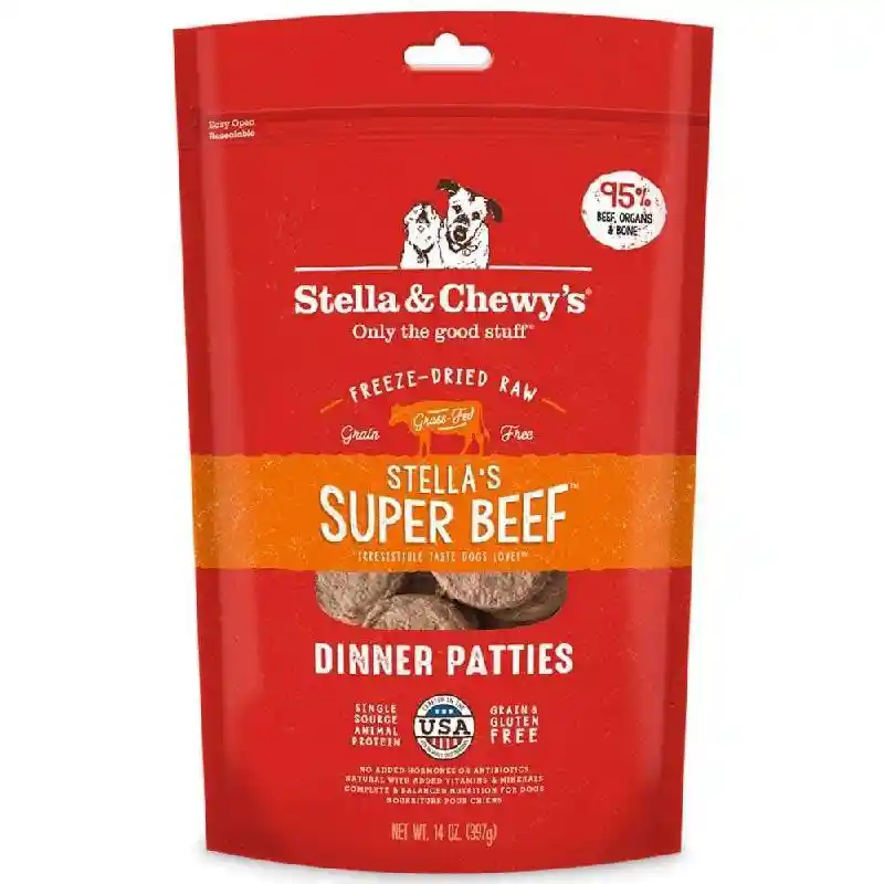 Stella & Chewy Dog Fd Super Beef Patties 14-oz