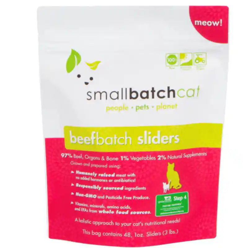 Small Batch Cat Frozen Sliders Beef 3 Lb