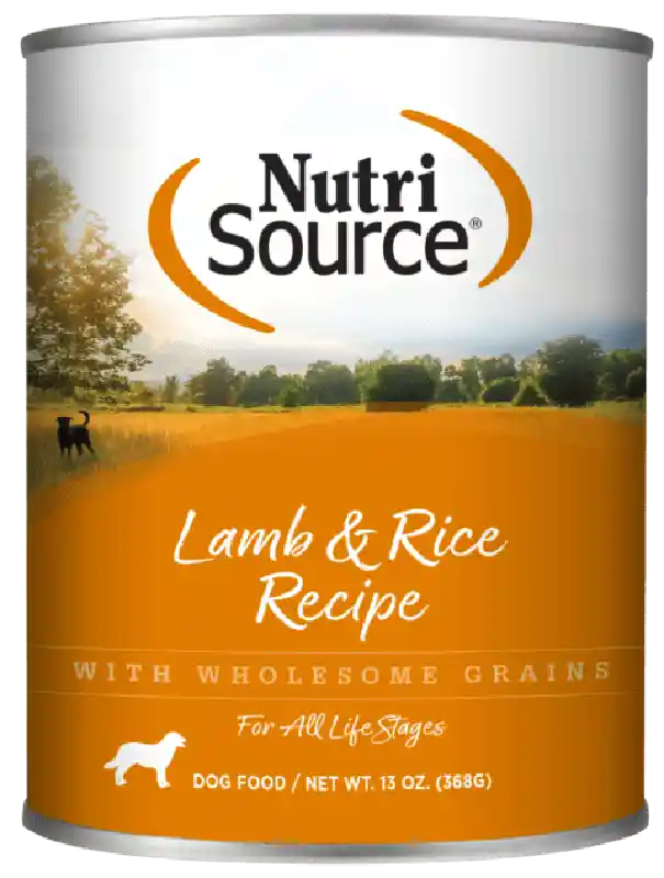 Nutrisource Dog Lamb Rice Can 12.3oz 12/cs