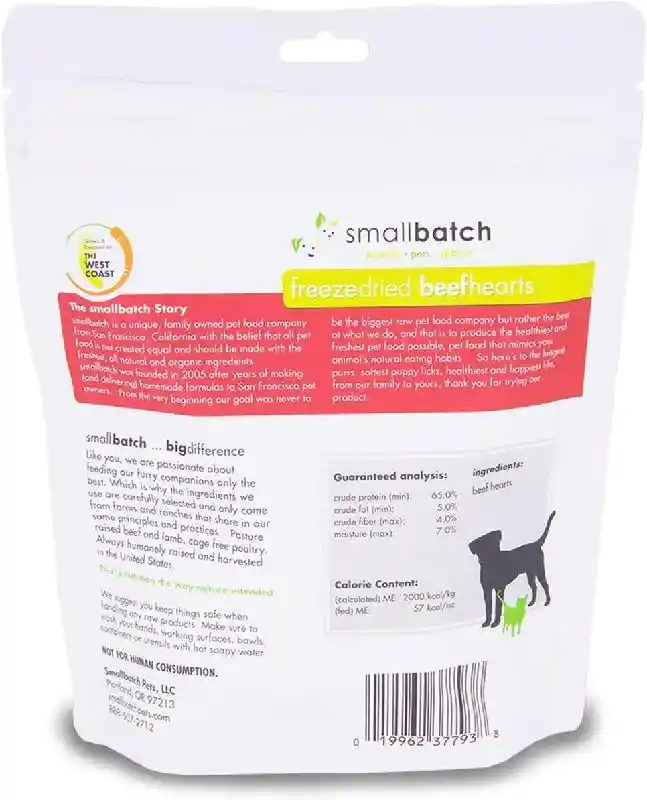 Small Batch Freeze Dried Beef Hearts 3.5-oz